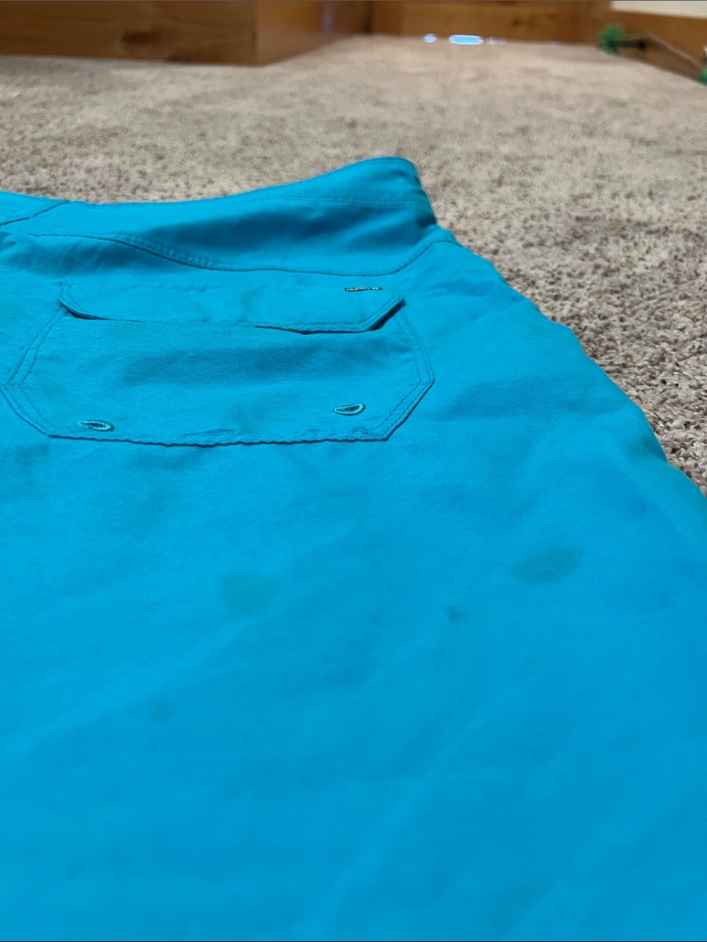 Waist 31 - Hurley Men’s Bright Teal Boardshorts with Black Drawstring - Picture 6 of 7